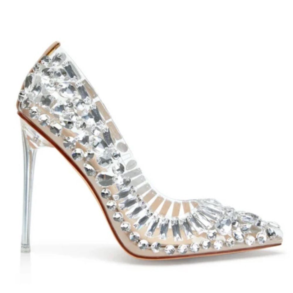 Bonnie Glass Pump Size 7.5 In Clear